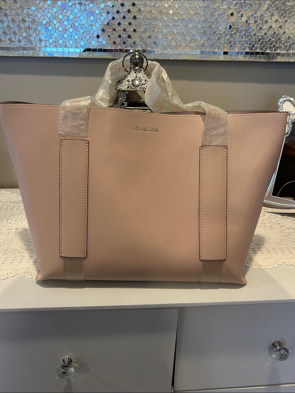 Michael Kors Blush Pink Leather Tote